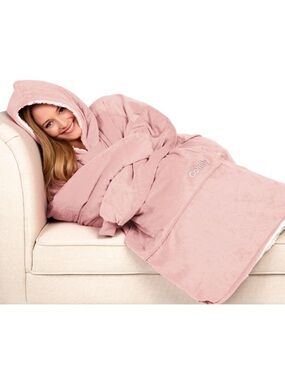 Comfy Plush Wearable Blanket Hoodie - Blush Pink - the comfy original